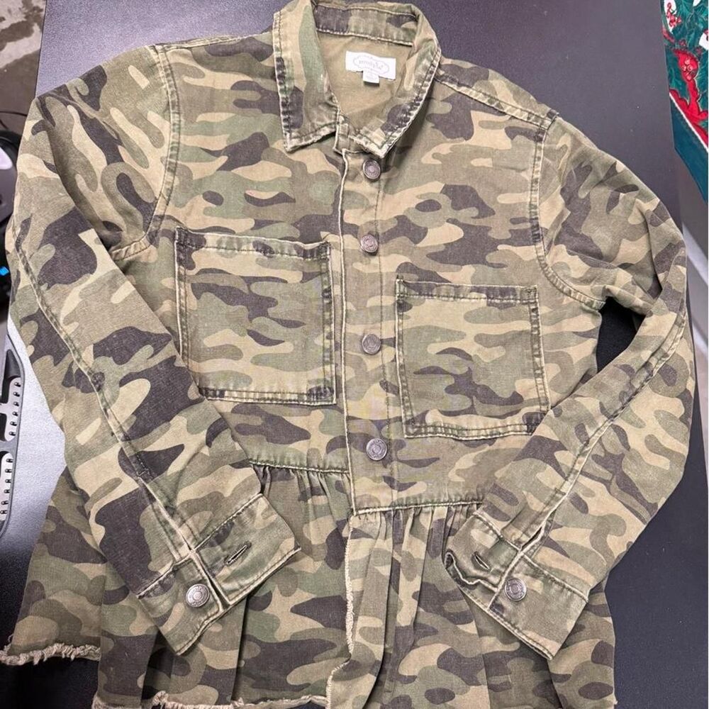 Mud-pie Women's Green and Khaki Jacket